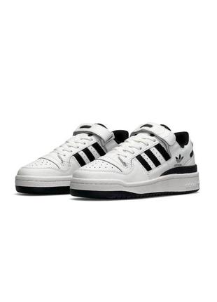 Стильні кросівки adidas forum low jokes black  женские кроссовки адидас на липучке белые с чёрным2 фото