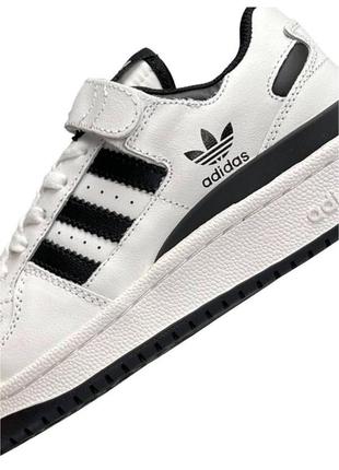 Стильні кросівки adidas forum low jokes black  женские кроссовки адидас на липучке белые с чёрным6 фото