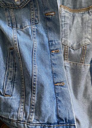 Джинсовка , синя куртка джинсовка sinsay , джинсовка оверсайз 36р8 фото