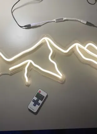 Неонова led вивіска гори 64х18 см
