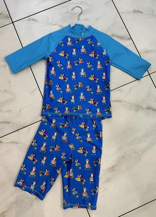 Сонцезахисний костюм для плавання шорти футболка jojo maman bebe 3-4 роки (98-104 см)