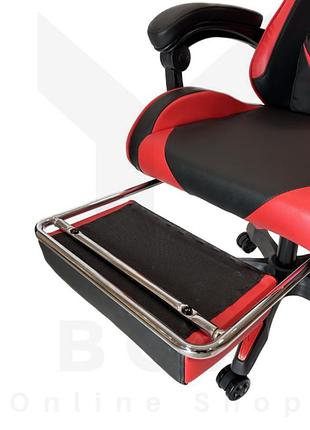 Игровое компьютерное кресло malatec (черное с красным) - геймерское кресло c...