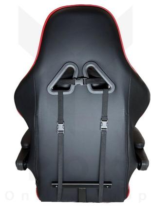 Игровое компьютерное кресло malatec (черное с красным) - геймерское кресло c...