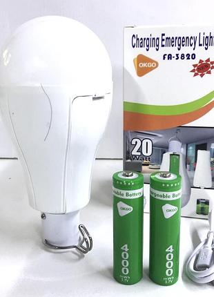 Лампочка з акумулятором 2 x 18650 роз'єм micro usb 5v bl fa 3820/ 8440