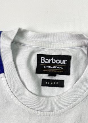 Футболка barbour international біла оригінал3 фото