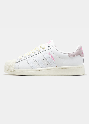 Кожаные кроссовки adidas superstar white como