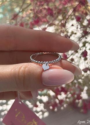 Серебряная кольца с подвеской