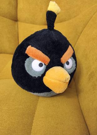 М’яка іграшка angry birds чорна пташка ім’я бомб rovio1 фото