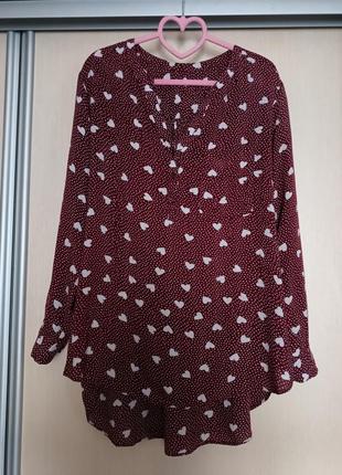 Бордова сорочка в середечка