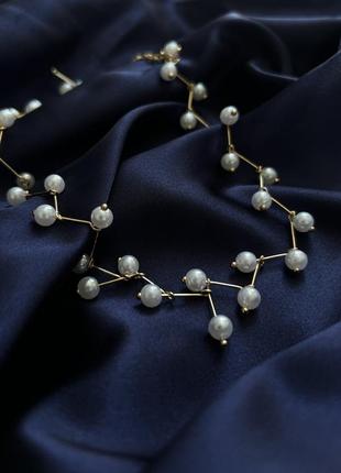 Кольє з перлин,ніжне намисто,чокер