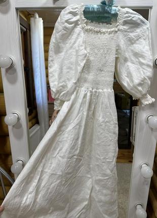 Сукня з льону, сукня міді