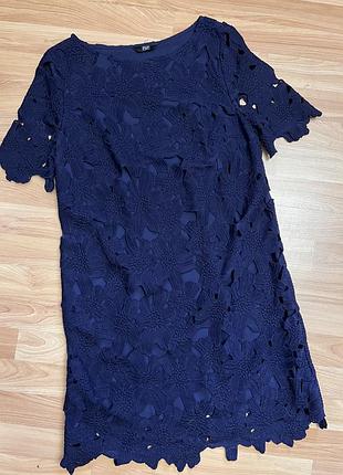 Нарядное кружевое цветы платье баклажан h&amp;m zara f&amp;f