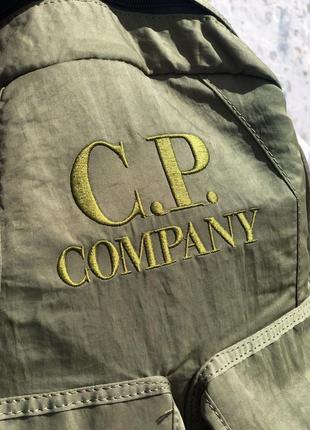 Рюкзак c.p. company наплечник з логотипом c.p.company хакі3 фото