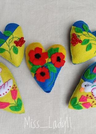 Серце з фетру "ukraine"