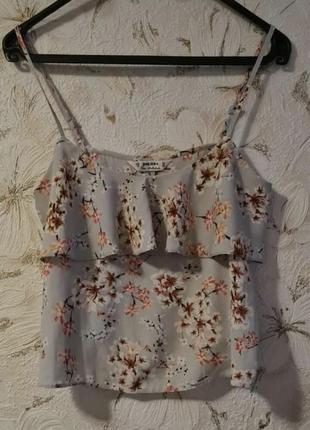 Шифоновый топ в цветочный принт petites