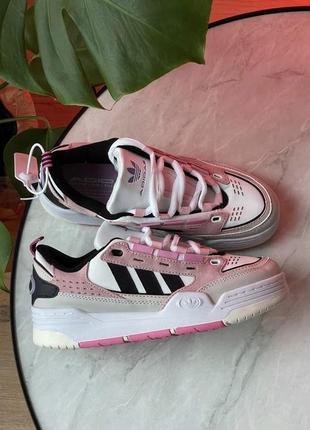 Адидас кроссовки кожаные adidas adi2000 white beige pink1 фото