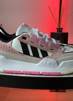 Адидас кроссовки кожаные adidas adi2000 white beige pink6 фото