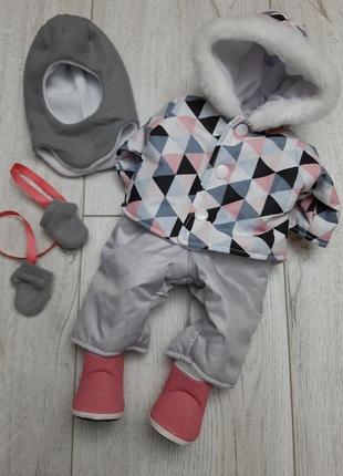 Комплект зимового одягу куртка і комбінезон для ляльки babyborn та babyborn sister