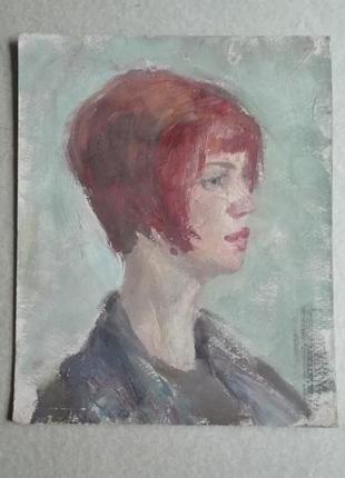 Григорьев с.а. (1910-1988гг. киев) портрет девушки гали 1977г.