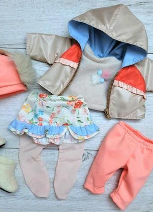 Весенняя одежда, обувь и аксессуары для куклы babyborn из 8 предметов3 фото