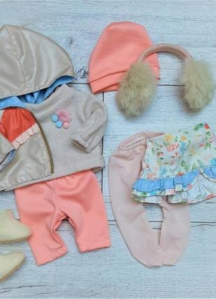 Весняний одяг, взуття та аксесуари для ляльки babyborn з 8 предметів7 фото