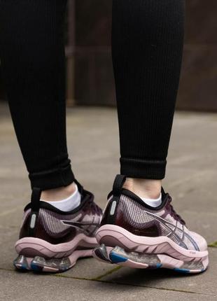 Женские кроссовки asics gel-kinsei blast pink bordo5 фото