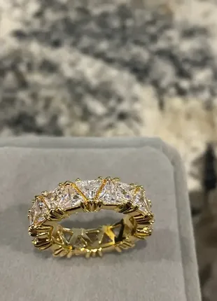 (1478) huitan luxury wedding band promise rings for women уникальный треугольный...