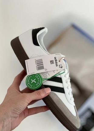 Adidas samba white жіночі кросівки адідас самба шкіряні легкі зручні кеди4 фото