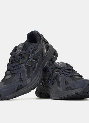Крутезні кросівки new balance 1906d black/blue (reflective)6 фото