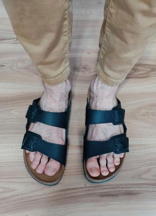 Кожаные ортопедические шлепанцы босоножки birkenstock3 фото