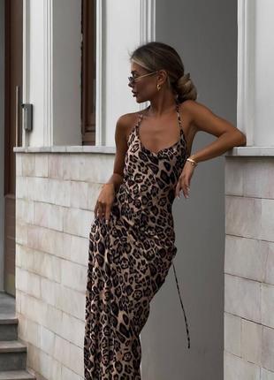 Платье леопардовое роскошное