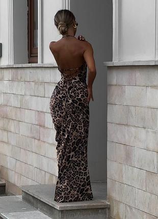 Платье леопардовое роскошное