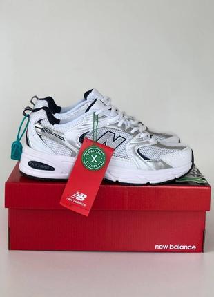 New balance 53о white blue женские кроссовки 1950 баланс сетка легкие удобные
