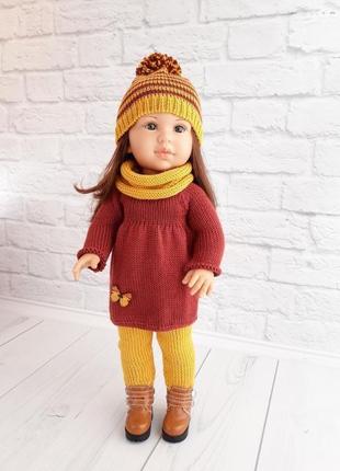 Вязаная одежда на куклу паола рейна 40 см, подарок девочке5 фото