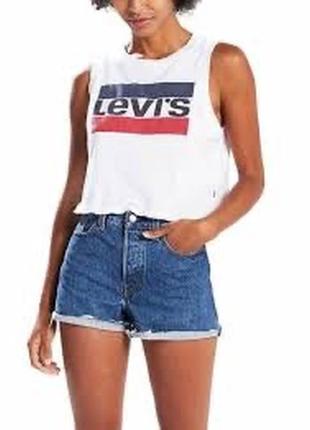 Топ топик безрукавка майка с логотипом levi’s