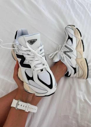 Кроссовки new balance 9060"white / black leather” premium9 фото