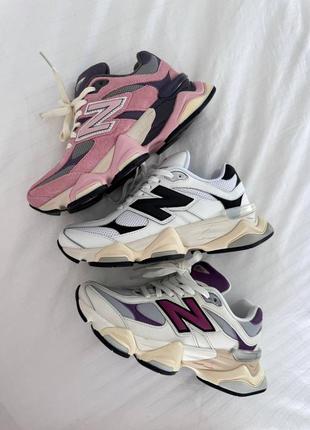 Кроссовки new balance 9060"white / black leather” premium