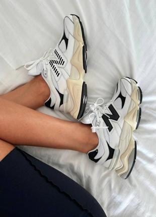 Кроссовки new balance 9060"white / black leather” premium5 фото