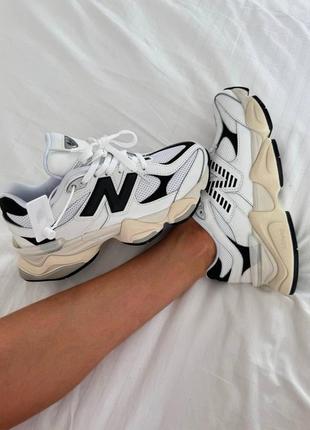 Кроссовки new balance 9060"white / black leather” premium7 фото