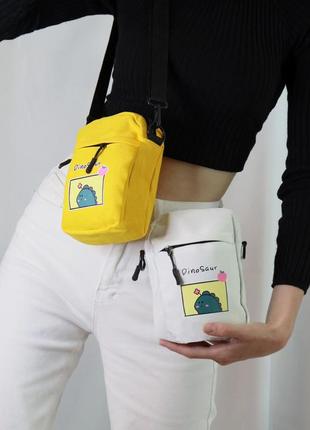 Милая мини сумка с динозавриком, сумочка с принтом динозавра в корейском стиле...