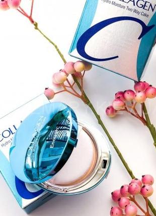 Зволожувальна колагенова пудра enough collagen hydro moisture two way cake spf25 pa++ 13 тон