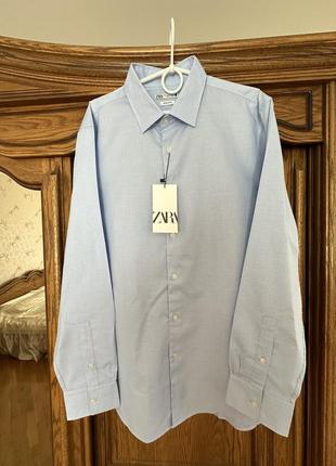 Рубашка мужская zara, новая. размер xl!1 фото