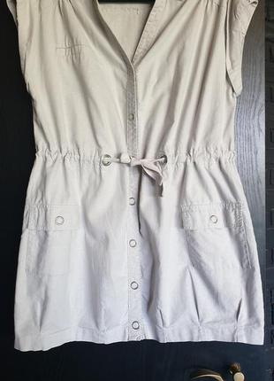 Льняная рубашка, жилетка, платье.
