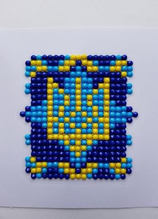 Наклейка герб украины алмазная техника