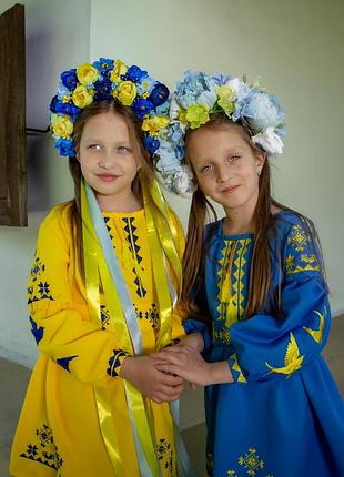 Платье-вышиванка детское "ласточки"