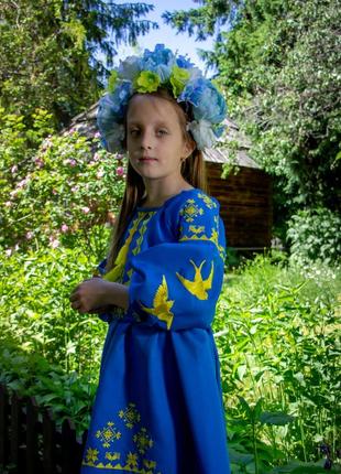 Платье-вышиванка детское "ласточки"