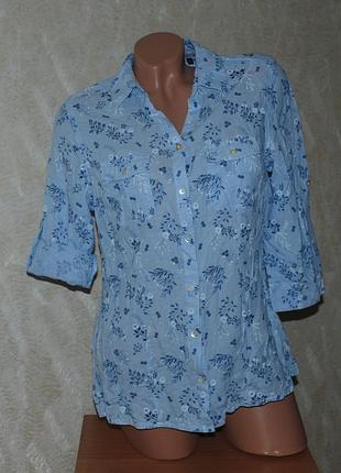 Блуза принтована бренду
 isle / 100% хлопок / регулируемый рукав /