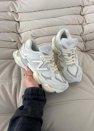 New balance 9060 quartz grey lux quality женские кроссовки new bolанс замша сетка