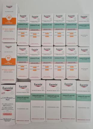 Набір для проблемної шкіри eucerin dermopure гель для вмивання, флюїд проти пігментації та постакне eucerin post-acne marks spf 30