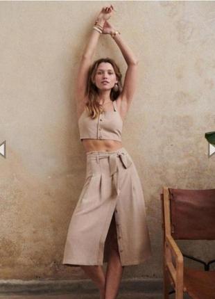 Костюм юбка топ в составе лен sezane